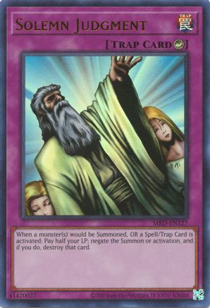 Solemn Judgment (MRD-EN127) - Metal Raiders (25th Anniversary Edition) Unlimited - Premium Yugioh Single from Konami - Just $5.67! Shop now at Game Crave Tournament Store