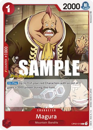 Magura (OP02-016) - Paramount War Pre-Release Cards - Premium One Piece Single from Bandai - Just $0.88! Shop now at Game Crave Tournament Store