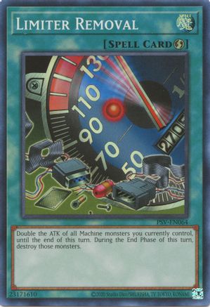 Limiter Removal (PSV-EN064) - Pharaoh's Servant (25th Anniversary Edition) Unlimited - Premium Yugioh Single from Konami - Just $1.62! Shop now at Game Crave Tournament Store