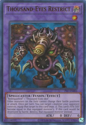 Thousand-Eyes Restrict (PSV-EN084) - Pharaoh's Servant (25th Anniversary Edition) Unlimited - Premium Yugioh Single from Konami - Just $13.47! Shop now at Game Crave Tournament Store