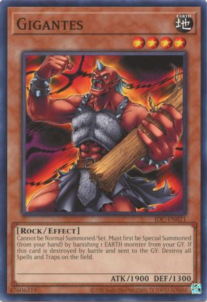 Gigantes (IOC-EN021) - Invasion of Chaos (25th Anniversary Edition) Unlimited - Premium Yugioh Single from Konami - Just $0.25! Shop now at Game Crave Tournament Store