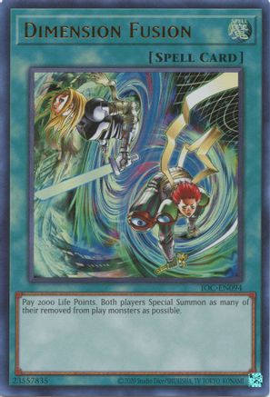 Dimension Fusion (IOC-EN094) - Invasion of Chaos (25th Anniversary Edition) Unlimited - Premium Yugioh Single from Konami - Just $10.22! Shop now at Game Crave Tournament Store