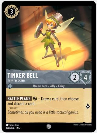 Tinker Bell - Tiny Tactician (194/204) - The First Chapter Cold Foil - Premium Lorcana Single from Disney - Just $0.12! Shop now at Game Crave Tournament Store