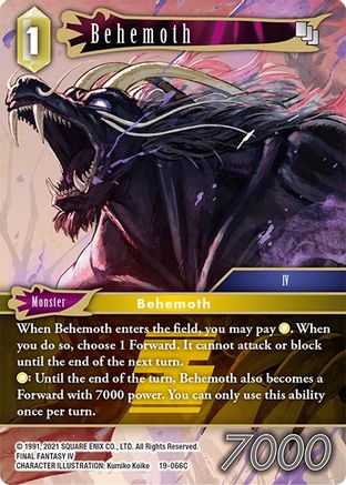 Behemoth (19-066C) (FROM NIGHTMARES) Foil - Premium Final Fantasy Single from From Nightmares - Just $0.25! Shop now at Game Crave Tournament Store