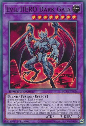 Game Crave Tournament Store - Evil HERO Dark Gaia (SGX3-ENA24) - Speed Duel GX: Duelists of Shadows 1st Edition Game Crave Tournament Store - Evil HERO Dark Gaia (SGX3-ENA24) - Speed Duel GX: Duelists of Shadows 1st Edition