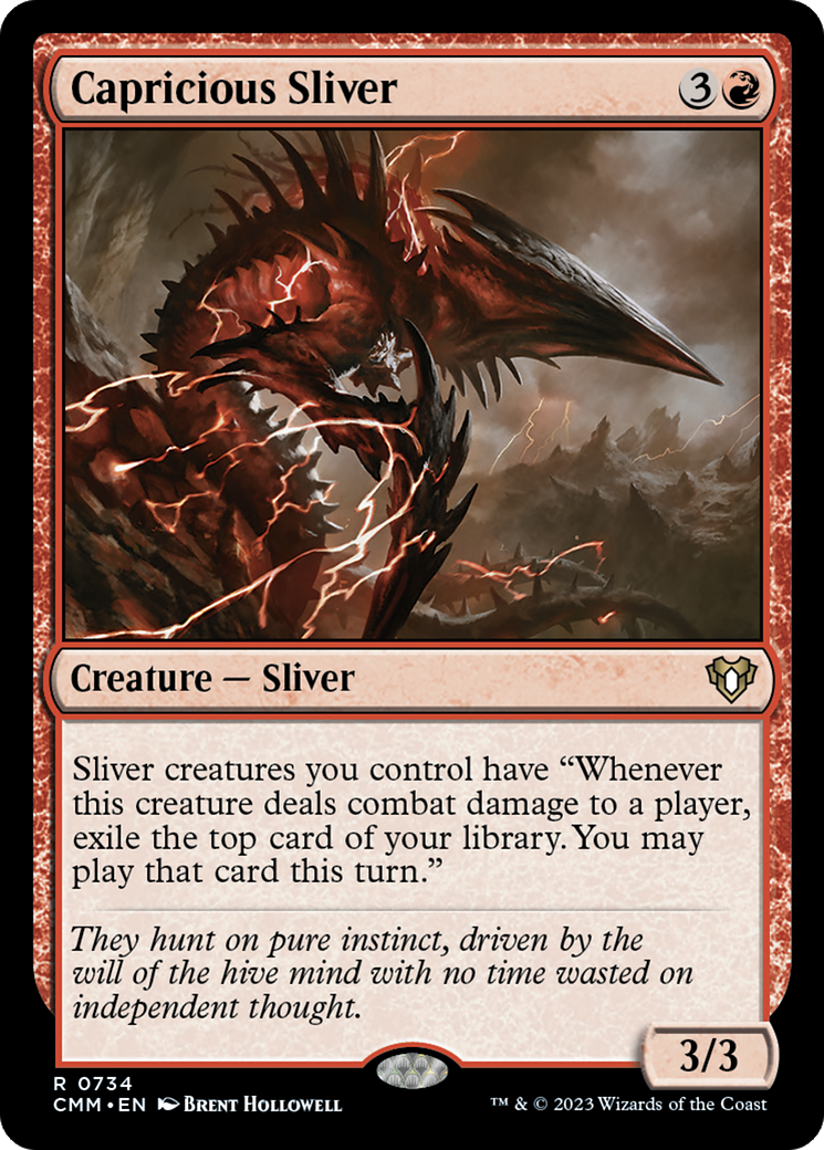 Capricious Sliver (CMM-734) - Commander Masters - Premium MTG Single from Wizards of the Coast - Just $0.08! Shop now at Game Crave Tournament Store