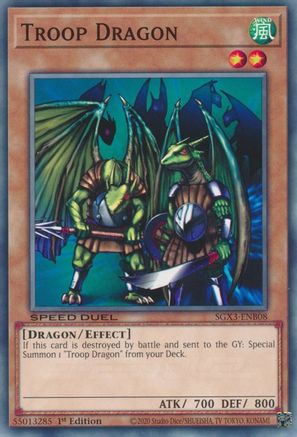 Game Crave Tournament Store - Troop Dragon (SGX3-ENB08) - Speed Duel GX: Duelists of Shadows 1st Edition Game Crave Tournament Store - Troop Dragon (SGX3-ENB08) - Speed Duel GX: Duelists of Shadows 1st Edition