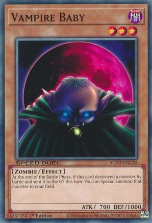 Vampire Baby (SGX3-ENC02) - Speed Duel GX: Duelists of Shadows 1st Edition - Premium Yugioh Single from Konami - Just $0.25! Shop now at Game Crave Tournament Store