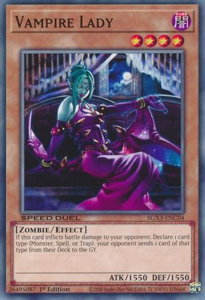 Vampire Lady (SGX3-ENC04) - Speed Duel GX: Duelists of Shadows 1st Edition - Premium Yugioh Single from Konami - Just $0.25! Shop now at Game Crave Tournament Store