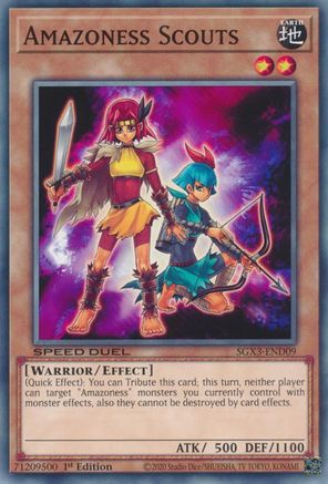 Amazoness Scouts (SGX3-END09) - Speed Duel GX: Duelists of Shadows 1st Edition - Premium Yugioh Single from Konami - Just $0.24! Shop now at Game Crave Tournament Store