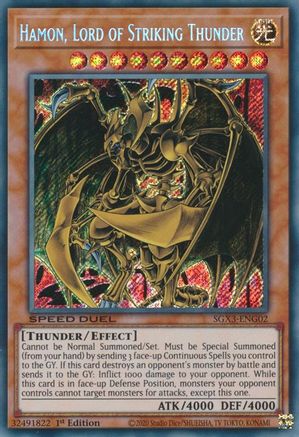 Hamon, Lord of Striking Thunder (SGX3-ENG02) - Speed Duel GX: Duelists of Shadows 1st Edition - Premium Yugioh Single from Konami - Just $0.09! Shop now at Game Crave Tournament Store