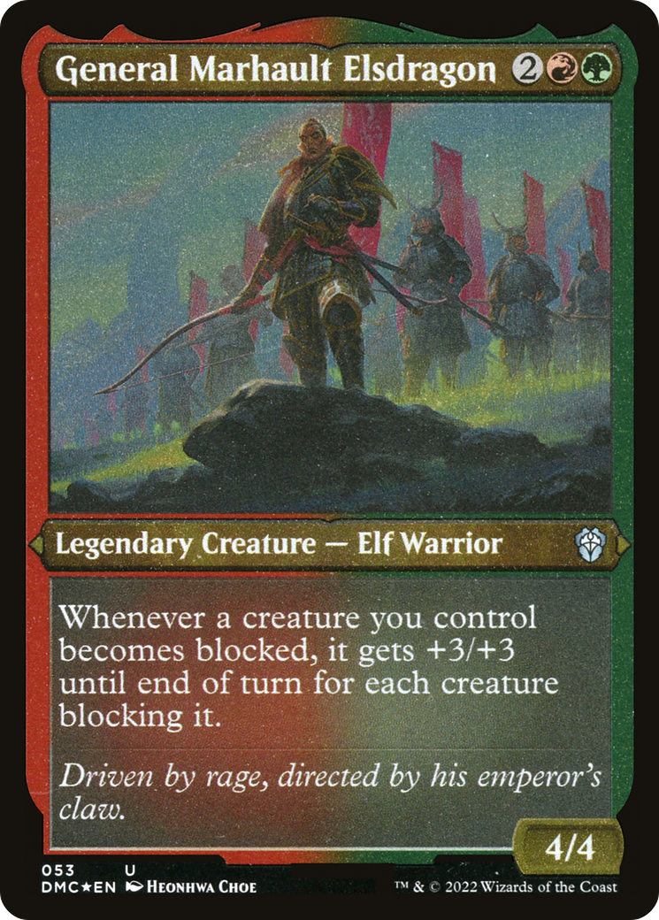 General Marhault Elsdragon (DMC-053) - Dominaria United Commander Etched Foil - Premium MTG Single from Wizards of the Coast - Just $0.08! Shop now at Game Crave Tournament Store
