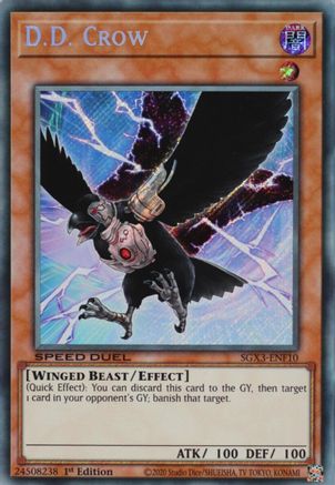 D.D. Crow (Secret Rare) (SGX3-ENF10) - Speed Duel GX: Duelists of Shadows 1st Edition - Premium Yugioh Single from Konami - Just $1.93! Shop now at Game Crave Tournament Store
