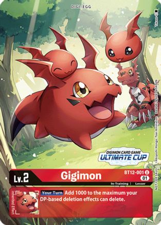 Gigimon (Ultimate Cup) (BT12-001) - Across Time - Premium Digimon Single from Bandai - Just $8.68! Shop now at Game Crave Tournament Store