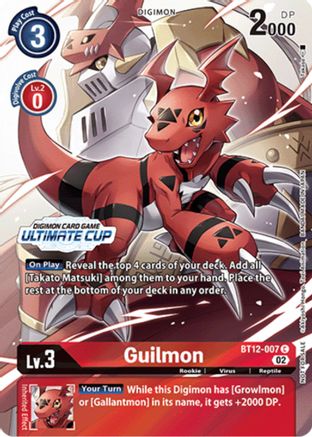 Guilmon (Ultimate Cup) (BT12-007) - Across Time - Premium Digimon Single from Bandai - Just $14.60! Shop now at Game Crave Tournament Store