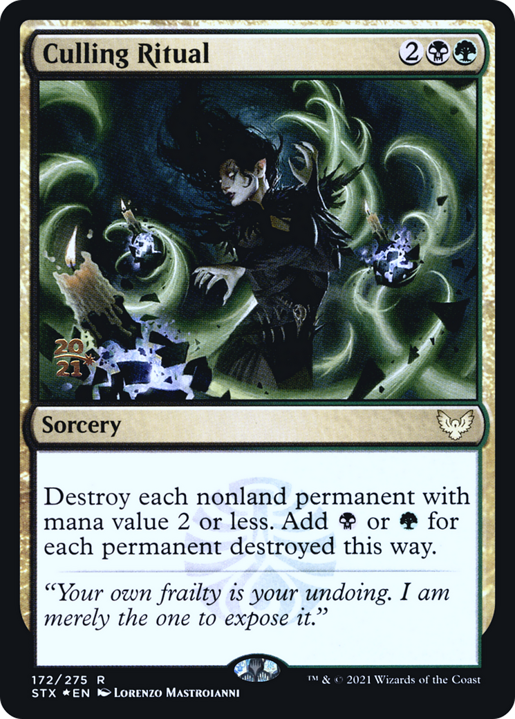 Culling Ritual (PSTX-172S) - Strixhaven: School of Mages Promos Foil - Premium MTG Single from Wizards of the Coast - Just $1.82! Shop now at Game Crave Tournament Store