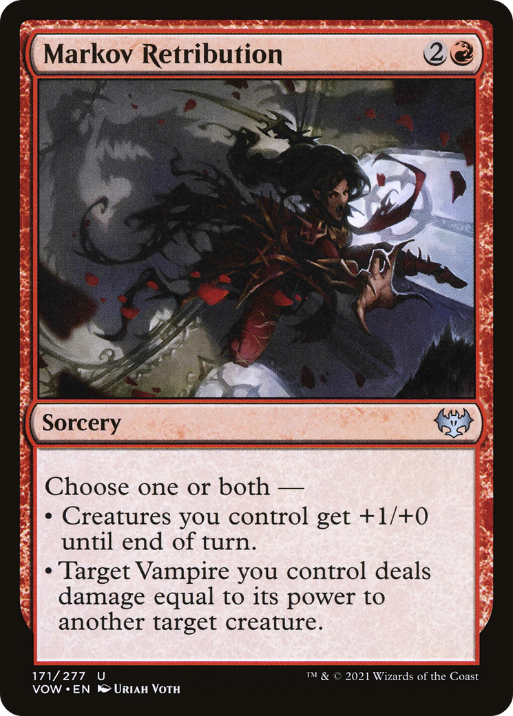 Markov Retribution (VOW-171) - Innistrad: Crimson Vow Foil - Premium MTG Single from Wizards of the Coast - Just $0.08! Shop now at Game Crave Tournament Store