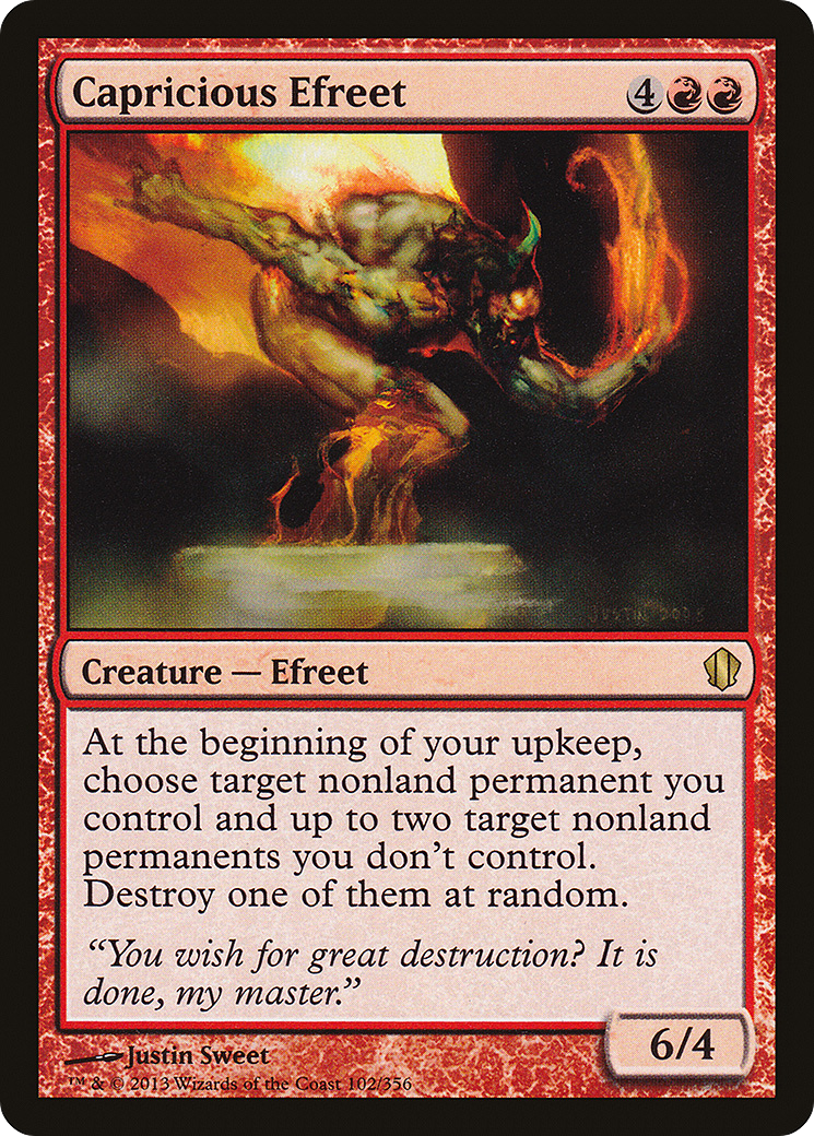 Capricious Efreet (C13-102) - Commander 2013 - Premium MTG Single from Wizards of the Coast - Just $0.08! Shop now at Game Crave Tournament Store