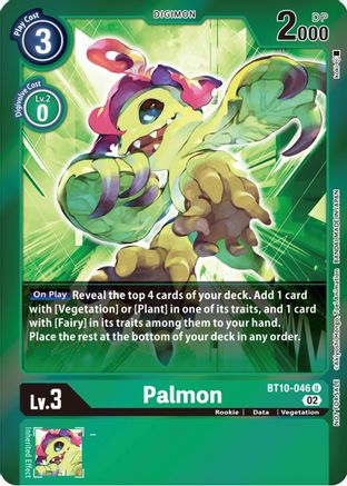 Palmon (Event Pack 4) (BT10-046) - Xros Encounter Foil - Premium Digimon Single from Bandai - Just $3.74! Shop now at Game Crave Tournament Store