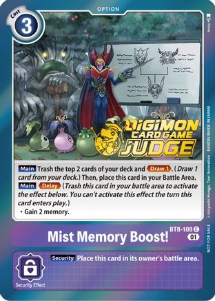Mist Memory Boost! (Judge Pack 3) (BT8-108) - New Awakening Foil - Premium Digimon Single from Bandai - Just $0.35! Shop now at Game Crave Tournament Store