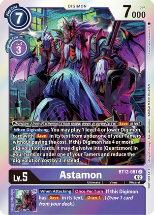 Astamon (Box Topper) (BT12-081) - Across Time Foil - Premium Digimon Single from Bandai - Just $0.33! Shop now at Game Crave Tournament Store