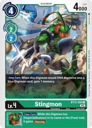 Stingmon (BT12-050) - Across Time - Premium Digimon Single from Bandai - Just $0.11! Shop now at Game Crave Tournament Store