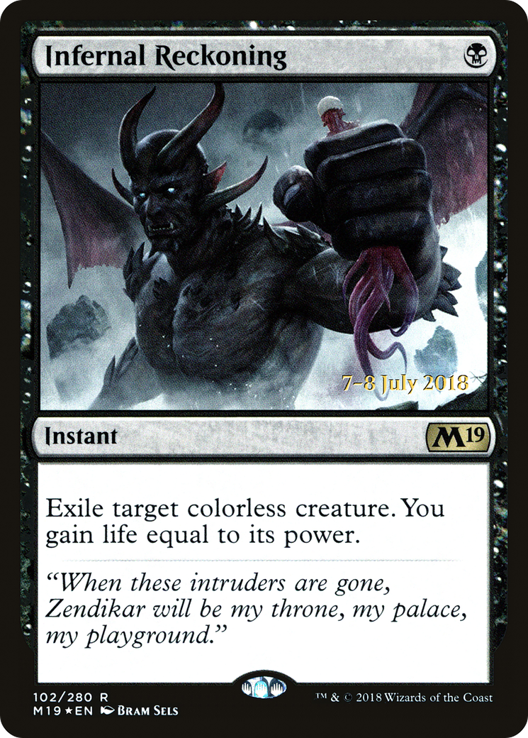 Infernal Reckoning (PM19-102S) - Core Set 2019 Promos Foil - Premium MTG Single from Wizards of the Coast - Just $0.62! Shop now at Game Crave Tournament Store