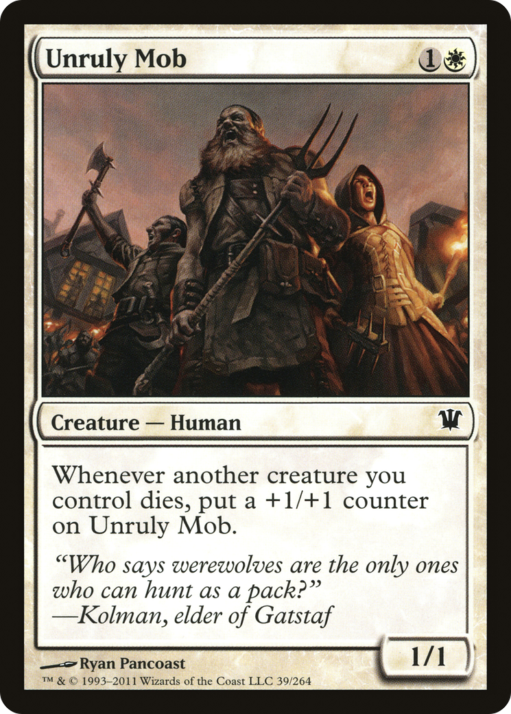 Unruly Mob (ISD-039) - Innistrad Foil - Premium MTG Single from Wizards of the Coast - Just $0.08! Shop now at Game Crave Tournament Store