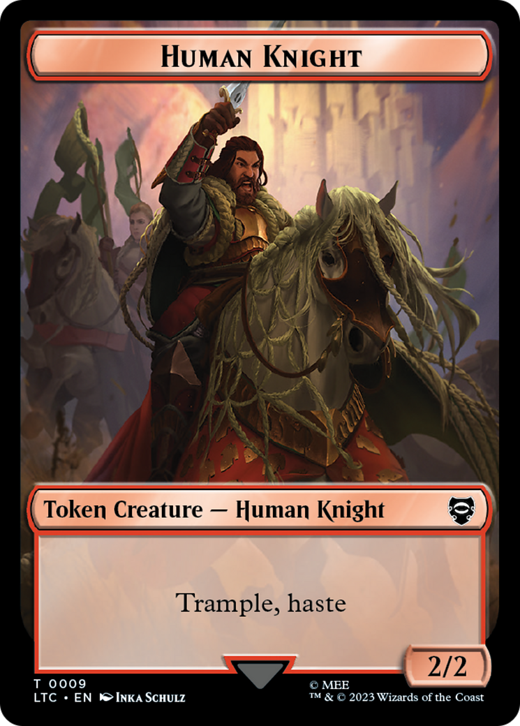 Human Knight (TLTC-009) - Tales of Middle-earth Commander Tokens - Premium MTG Single from Wizards of the Coast - Just $0! Shop now at Game Crave Tournament Store