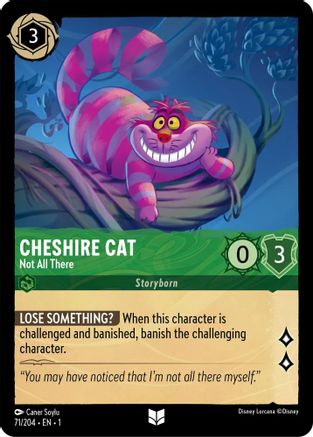 Cheshire Cat - Not All There (71/204) - The First Chapter Cold Foil - Premium Lorcana Single from Disney - Just $0.19! Shop now at Game Crave Tournament Store