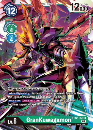GranKuwagamon (BT12-056) - Across Time Foil - Premium Digimon Single from Bandai - Just $0.25! Shop now at Game Crave Tournament Store