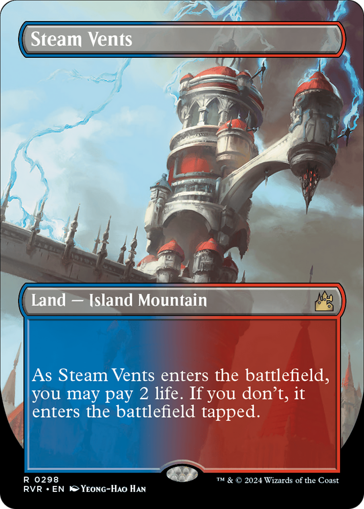 Steam Vents (RVR-298) - Ravnica Remastered (Borderless) - Premium MTG Single from Wizards of the Coast - Just $5.21! Shop now at Game Crave Tournament Store