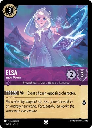 Elsa - Snow Queen (41/204) - The First Chapter - Premium Lorcana Single from Disney - Just $0.08! Shop now at Game Crave Tournament Store