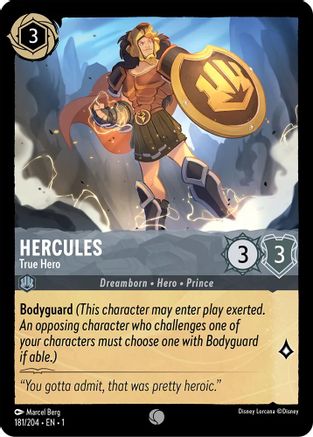 Hercules - True Hero (181/204) - The First Chapter Cold Foil - Premium Lorcana Single from Disney - Just $0.09! Shop now at Game Crave Tournament Store