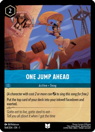 One Jump Ahead (164/204) - The First Chapter Cold Foil - Premium Lorcana Single from Disney - Just $0.60! Shop now at Game Crave Tournament Store