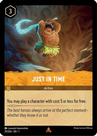 Just in Time (29/204) - The First Chapter Cold Foil - Premium Lorcana Single from Disney - Just $0.78! Shop now at Game Crave Tournament Store