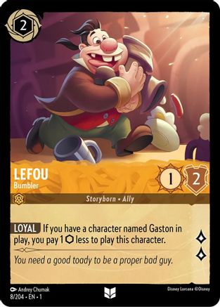 Lefou - Bumbler (8/204) - The First Chapter Cold Foil - Premium Lorcana Single from Disney - Just $0.12! Shop now at Game Crave Tournament Store