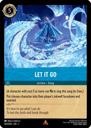 Let It Go (163/204) - The First Chapter - Premium Lorcana Single from Disney - Just $0.31! Shop now at Game Crave Tournament Store