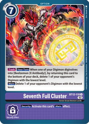 Seventh Full Cluster (BT12-110) - Across Time - Premium Digimon Single from Bandai - Just $0.25! Shop now at Game Crave Tournament Store