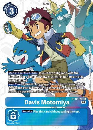 Davis Motomiya (Alternate Art) (BT12-090) - Across Time Foil - Premium Digimon Single from Bandai - Just $9.31! Shop now at Game Crave Tournament Store