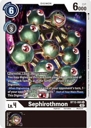 Sephirothmon (BT12-065) - Across Time - Premium Digimon Single from Bandai - Just $0.08! Shop now at Game Crave Tournament Store