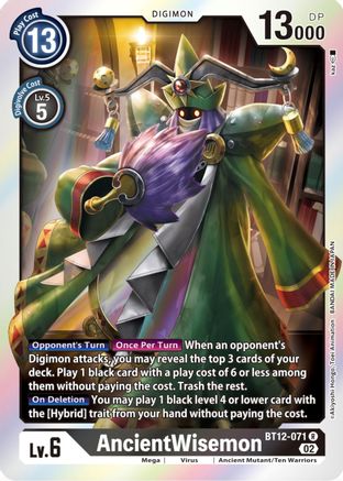 AncientWisemon (BT12-071) - Across Time Foil - Premium Digimon Single from Bandai - Just $0.25! Shop now at Game Crave Tournament Store