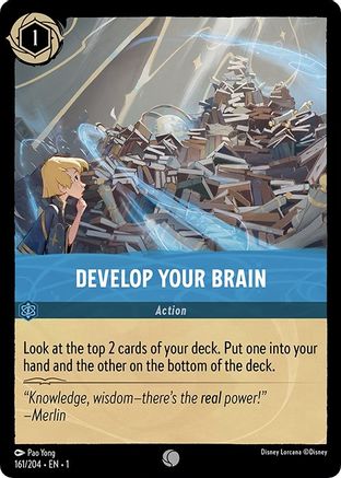 Develop Your Brain (161/204) - The First Chapter Cold Foil - Premium Lorcana Single from Disney - Just $0.46! Shop now at Game Crave Tournament Store
