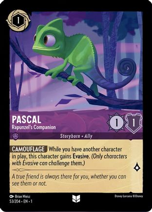 Pascal - Rapunzel's Companion (53/204) - The First Chapter Cold Foil - Premium Lorcana Single from Disney - Just $0.29! Shop now at Game Crave Tournament Store