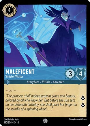 Maleficent - Sinister Visitor (150/204) - The First Chapter Cold Foil - Premium Lorcana Single from Disney - Just $0.09! Shop now at Game Crave Tournament Store