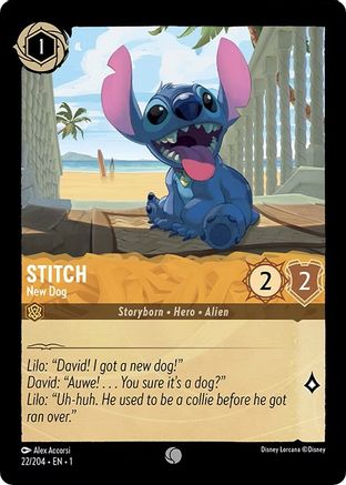 Stitch - New Dog (22/204) - The First Chapter Cold Foil - Premium Lorcana Single from Disney - Just $0.16! Shop now at Game Crave Tournament Store