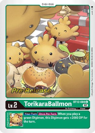 TorikaraBallmon (BT12-004) - Across Time Pre-Release Cards Foil - Premium Digimon Single from Bandai - Just $0.85! Shop now at Game Crave Tournament Store