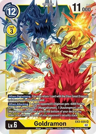 Goldramon (EX3-035) - Revision Pack Cards - Premium Digimon Single from Bandai - Just $0.25! Shop now at Game Crave Tournament Store