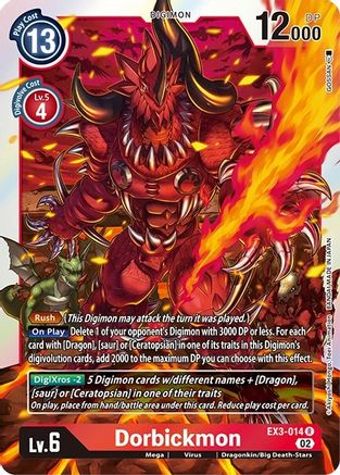 Dorbickmon (EX3-014) - Revision Pack Cards - Premium Digimon Single from Bandai - Just $0.20! Shop now at Game Crave Tournament Store
