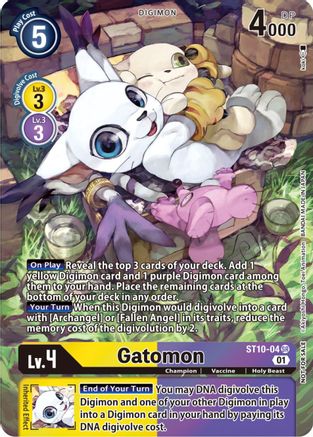 Gatomon (Official Tournament Pack Vol.9) (ST10-04) - Starter Deck 10: Parallel World Tactician Foil - Premium Digimon Single from Bandai - Just $0.49! Shop now at Game Crave Tournament Store